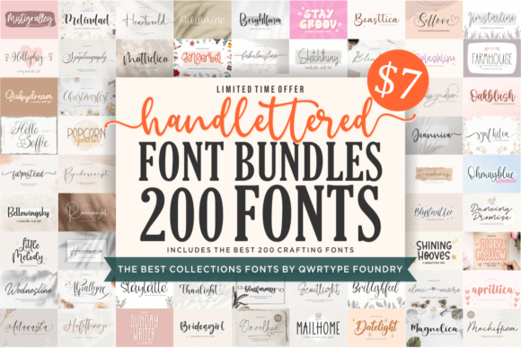 Download Hand Lettered Font Bundle - Hand lettered font Collection